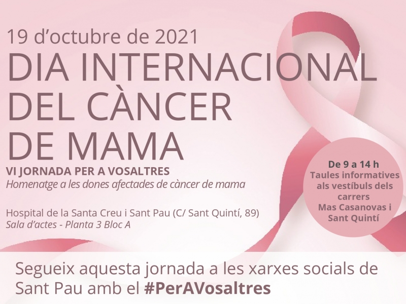 19 d'octubre, dia internacional contra el cncer de mama